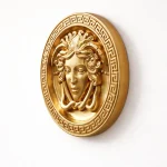 Medusa Gorgon, pure gold/